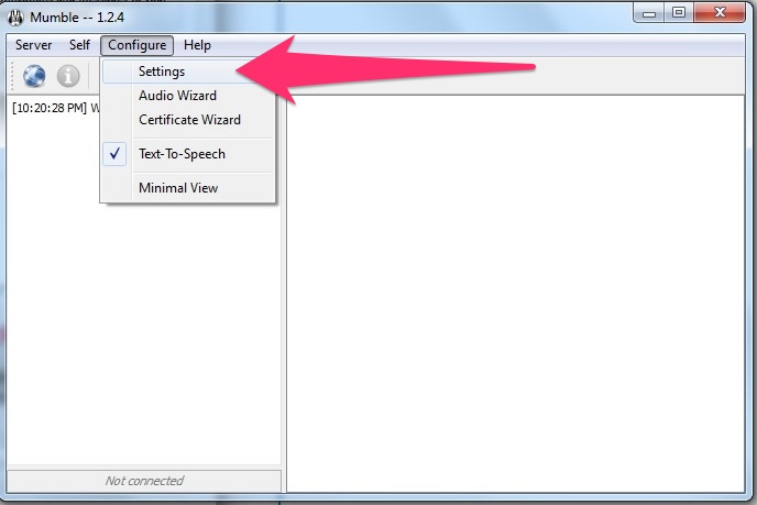 Mumble Settings on Windows